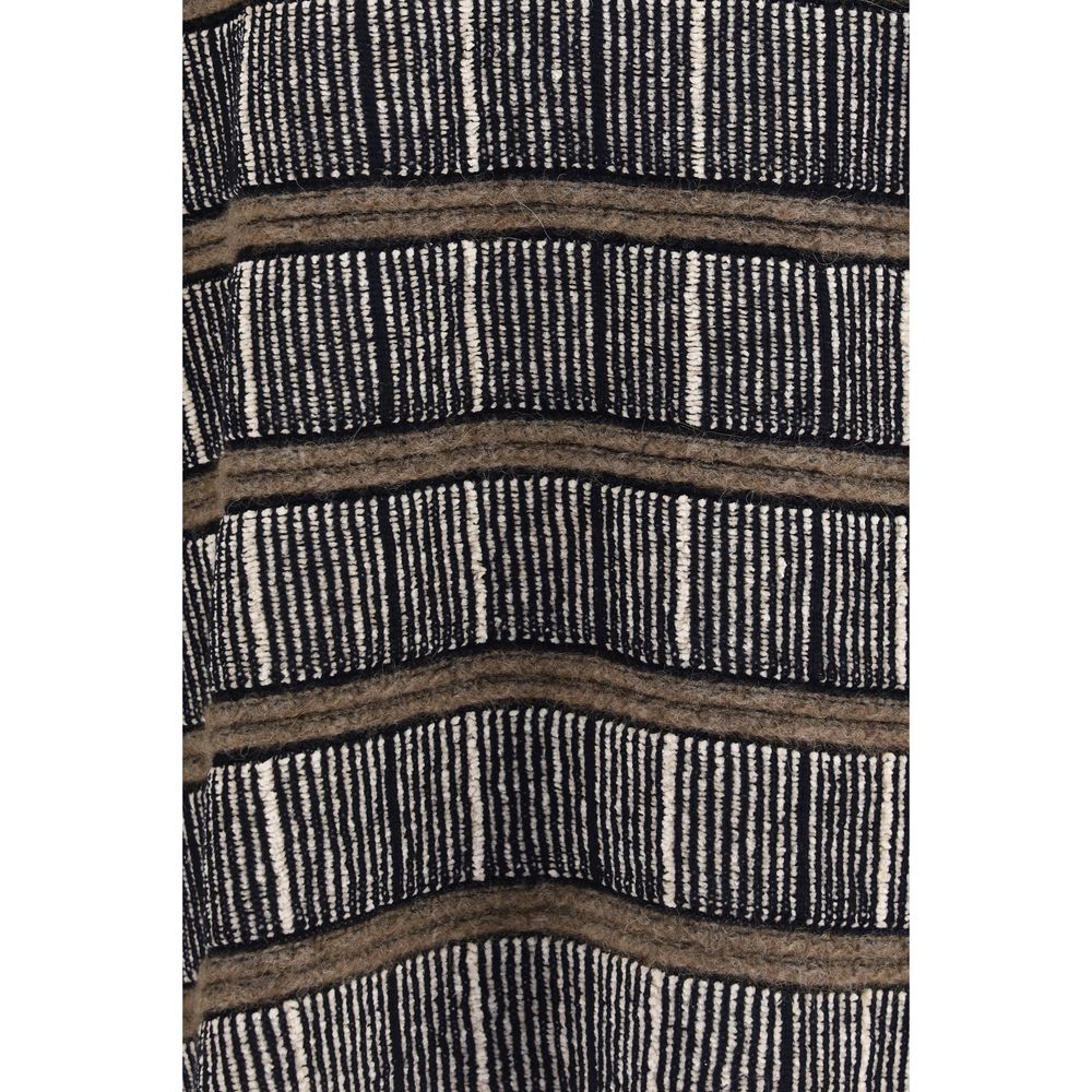 Sweatshirt by Giorgio Armani for men in polyamide silk & virgin alpaca wool blue, patterned & striped features an enviable silhouette, showcasing a premium and refined for a truly enviable finish.