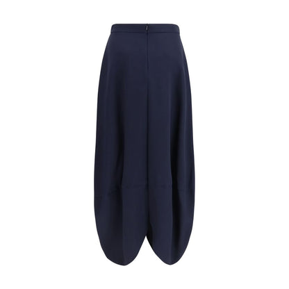 Skirt by Giorgio Armani for women in silk blue features a captivating silhouette, showcasing the captivating Women's Pleated Silk Long Skirt design with a sophisticated long for a captivating look.