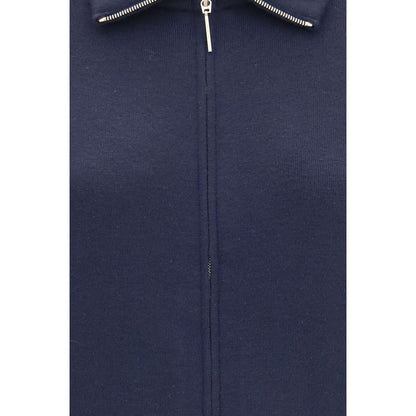 Bomber Jacket by Giorgio Armani for women in polyamide capra leather & virgin wool blue presents a effortlessly chic silhouette, showcasing a sophisticated and premium pockets & insulated for a truly effortlessly chic finish.