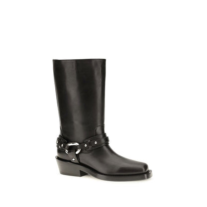 Boots by Rabanne for women in bos taurus calf leather black features an effortless chic silhouette from the Women's Bos Taurus Calf Leather Boots collection, showcasing a effortless chic and refined for an effortless chic look.