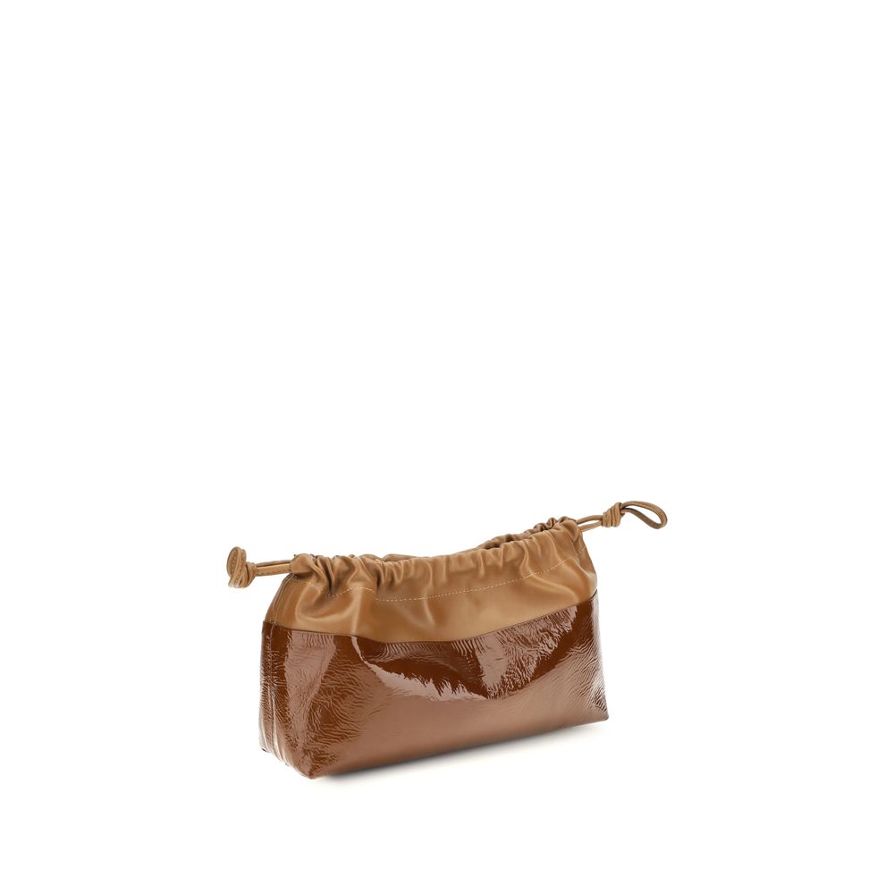 Shoulder Clutch Bag by Pierre Hardy for women in bos taurus calf leather bicolour presents a versatile silhouette, showcasing a secure and versatile with versatile shoulder-strap for a sophisticated look.