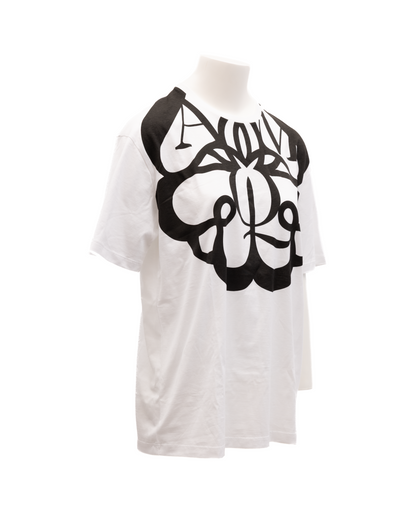 Alexander McQueen White Cotton Printed T-shirt