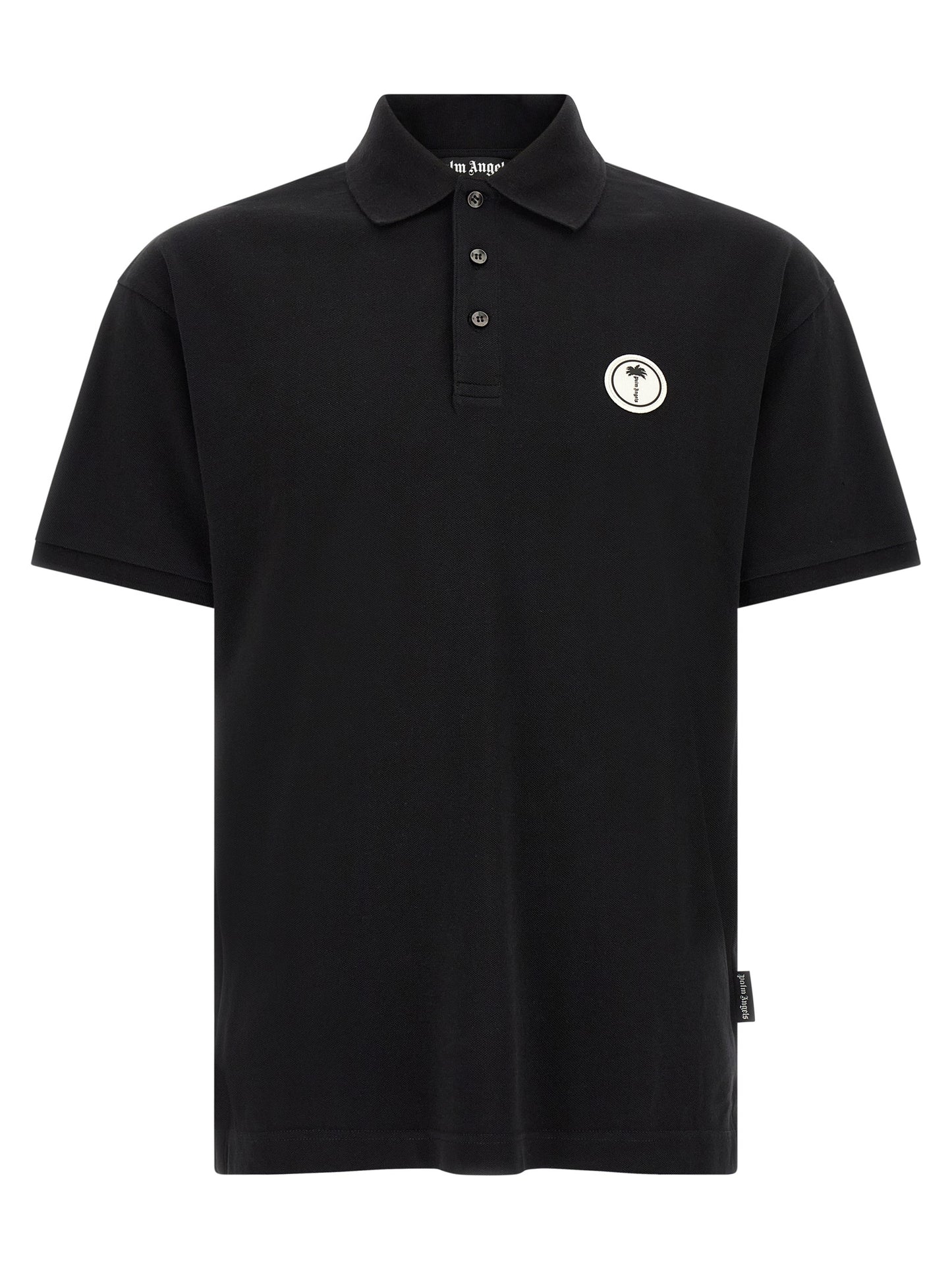 Polo Shirt by Palm Angels for men in cotton black presents a distinguished silhouette, showcasing a sophisticated and distinguished for a truly distinguished finish.