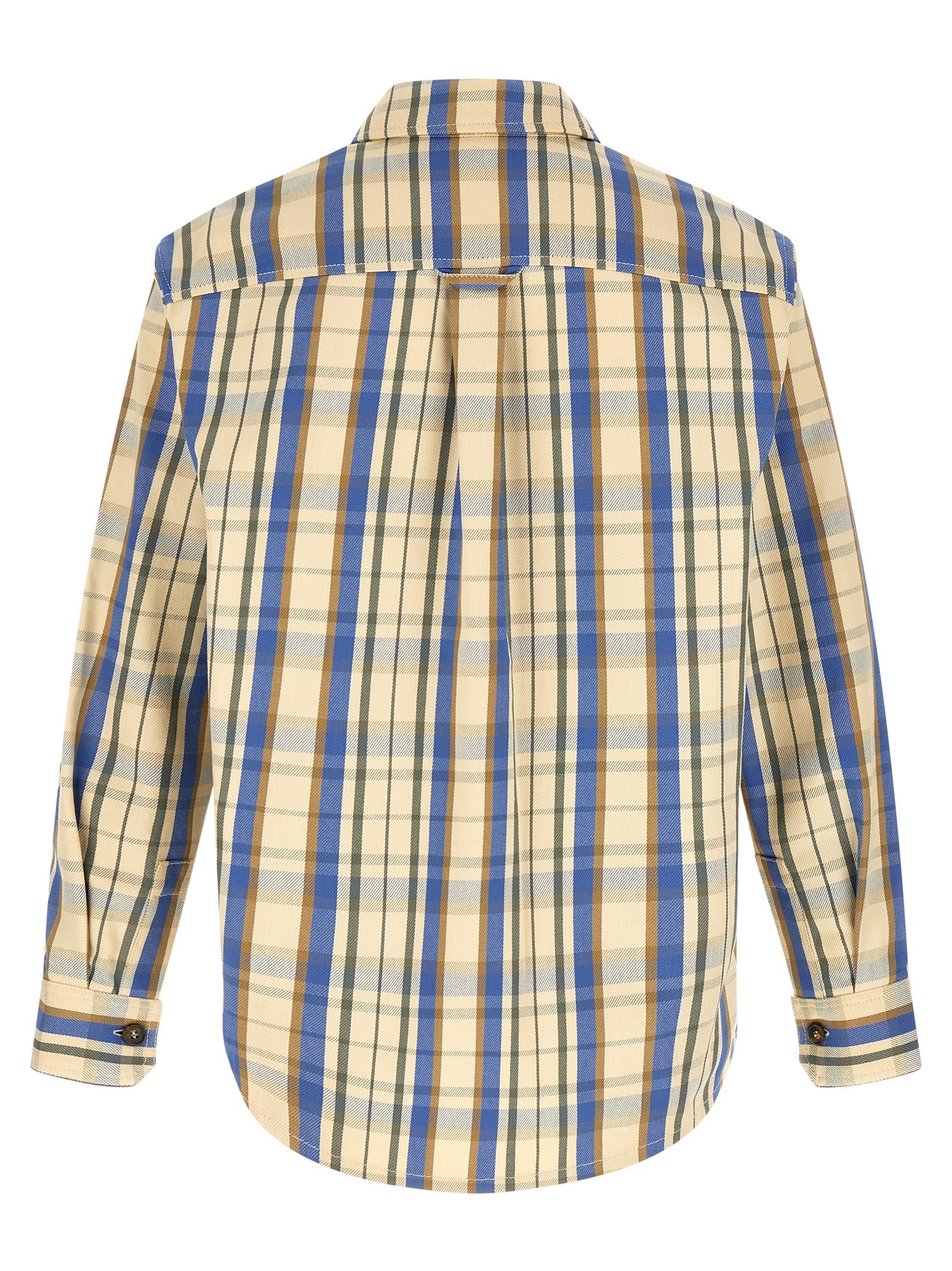 Overshirt by A.P.C. for men in cotton bicolour, beige, blue, brown, yellow & patterned features an polished silhouette, showcasing a sophisticated and detail for a truly polished finish.