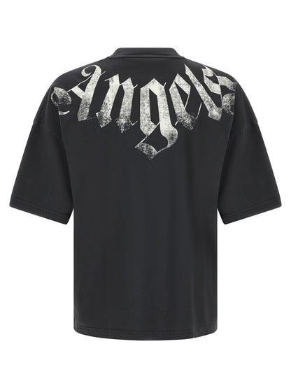 T-Shirt by Palm Angels for men in cotton black & print features a plush silhouette, showcasing a sophisticated and for a truly plush finish.