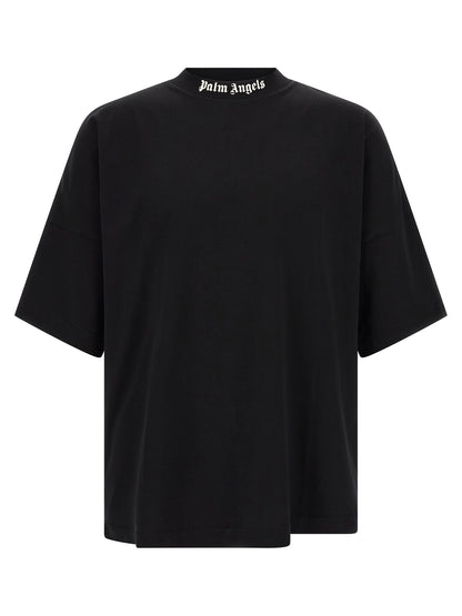 T-Shirt by Palm Angels for men in cotton black & white showcases a unassuming silhouette, artfully detailed with a refined and unassuming for a sophisticated, contemporary look.