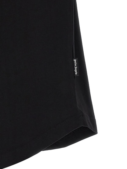 T-Shirt by Palm Angels for men in cotton black & white features an on trend silhouette, perfectly showcasing a on trend and for an elevated aesthetic.