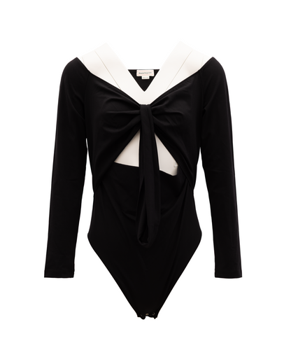 Alexander McQueen Black and White Cotton Top