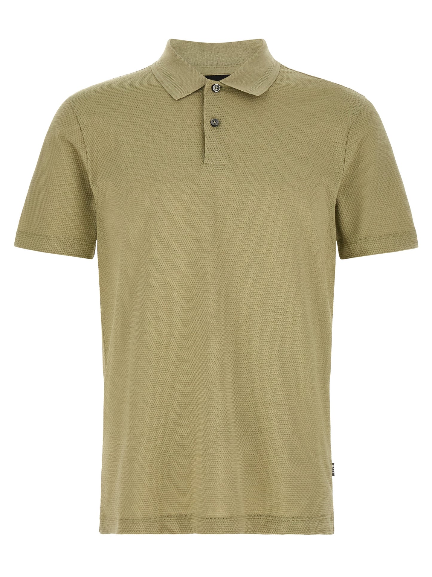 This Polo Shirt by Hugo Boss for men in cotton polyester beige, green & olive presents a flawless silhouette, showcasing flawless short-sleeve detailing and a refined for a truly flawless aesthetic.