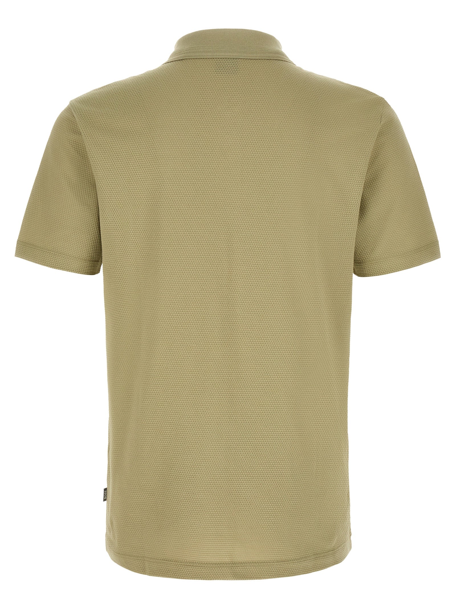 Polo Shirt by Hugo Boss for men in cotton polyester beige, green & olive features a eye catching silhouette, showcasing a refined and for a eye catching finish.