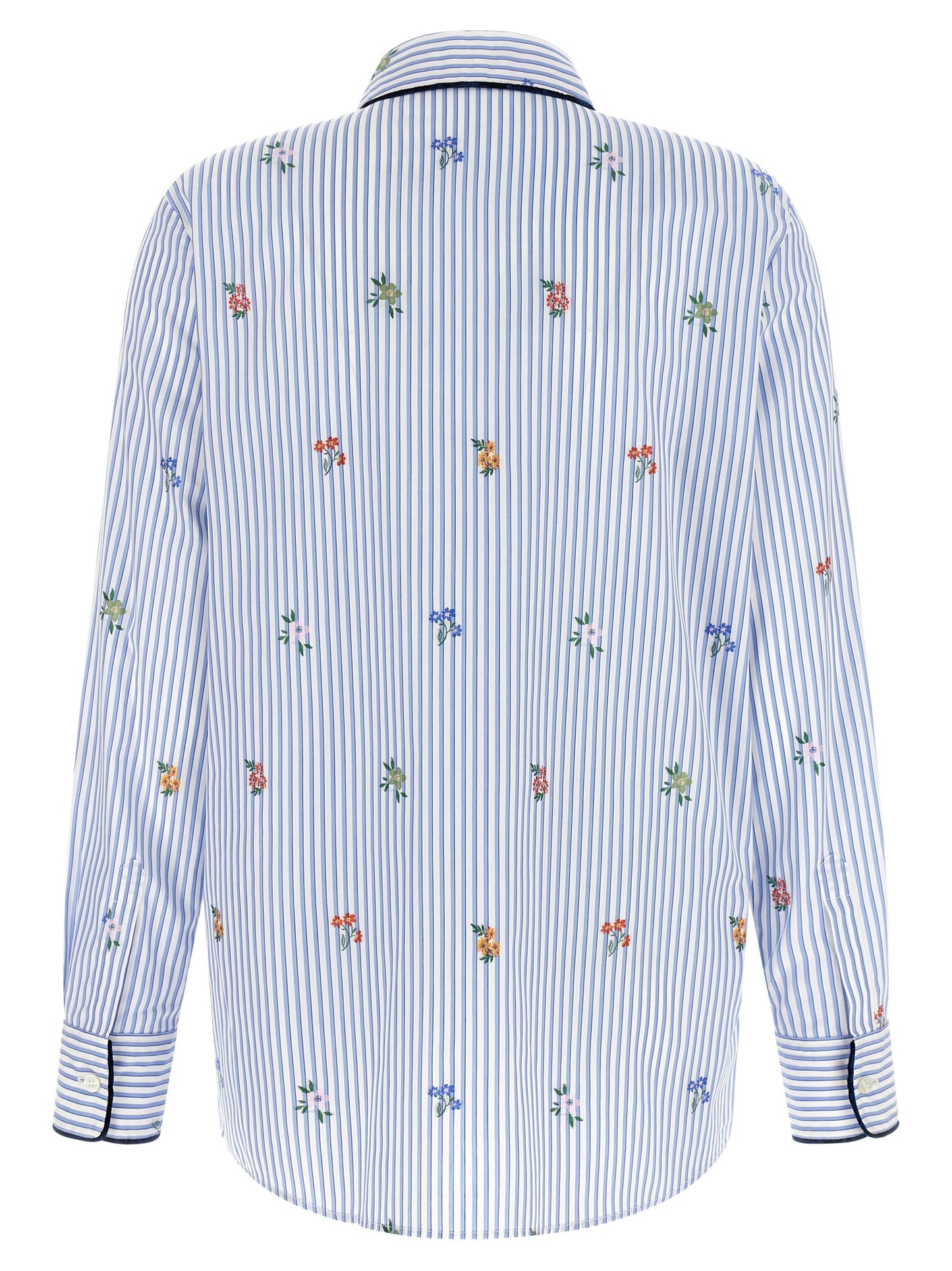 Blouse by Etro for women in cotton dark-blue, light-blue, multicolor, white, patterned, floral & striped, featuring a nuanced and nuanced for a sophisticated finish.