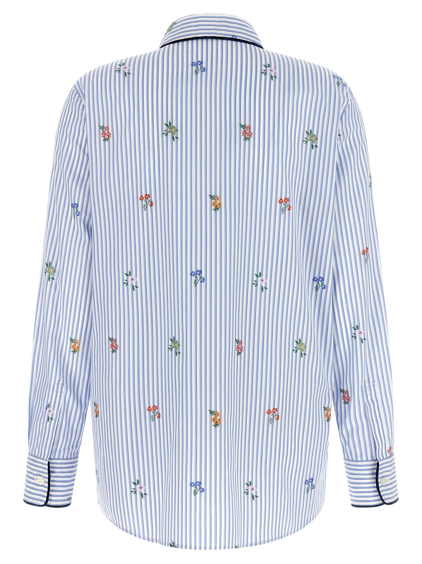 Blouse by Etro for women in cotton dark-blue, light-blue, multicolor, white, patterned, floral & striped, featuring a nuanced and nuanced for a sophisticated finish.