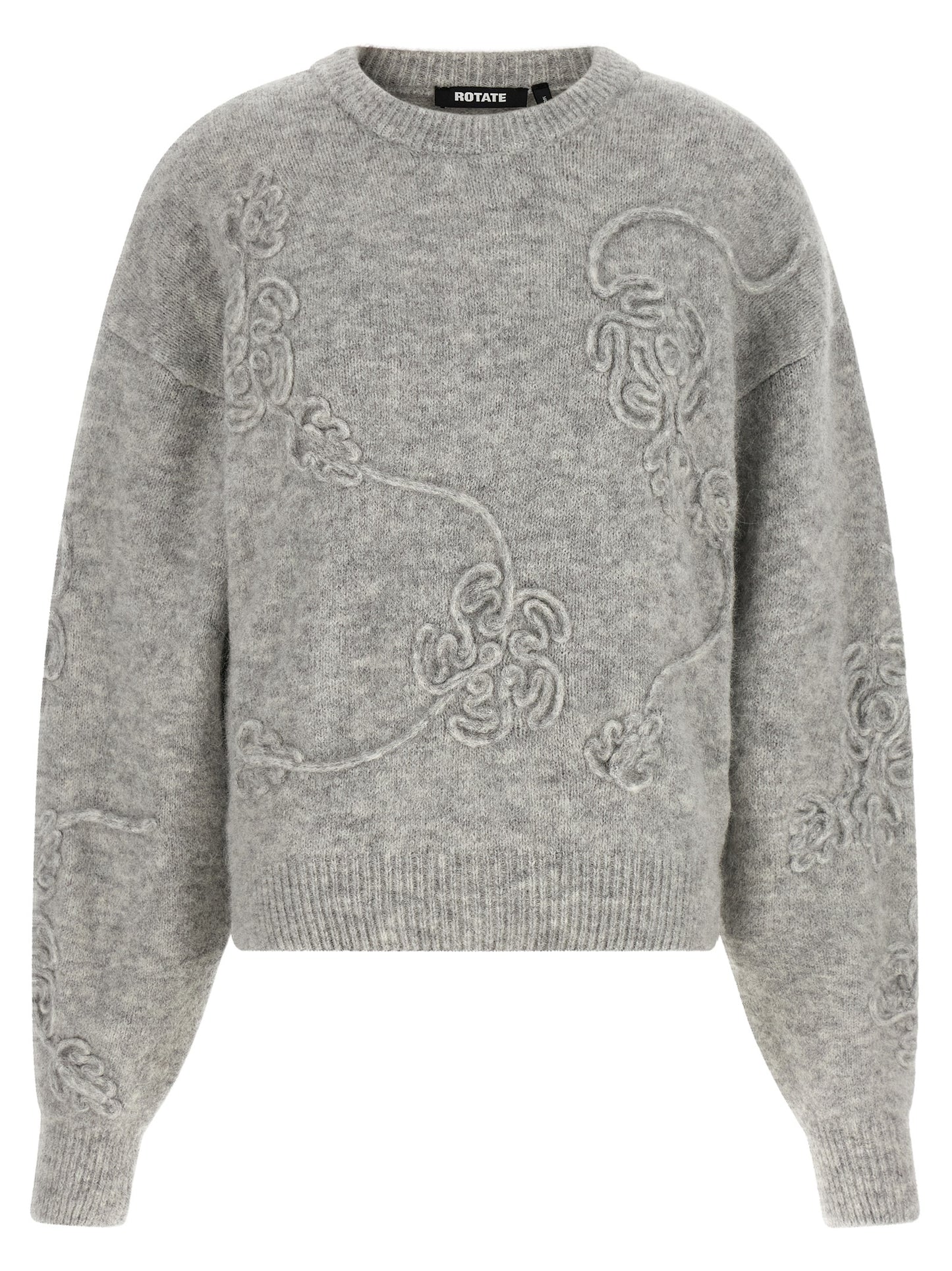 Cardigan by ROTATE BIRGER CHRISTENSEN for women in polyamide & alpaca wool gray, light-grey & floral features an crisp silhouette, showcasing a sophisticated and detail for a truly crisp finish.
