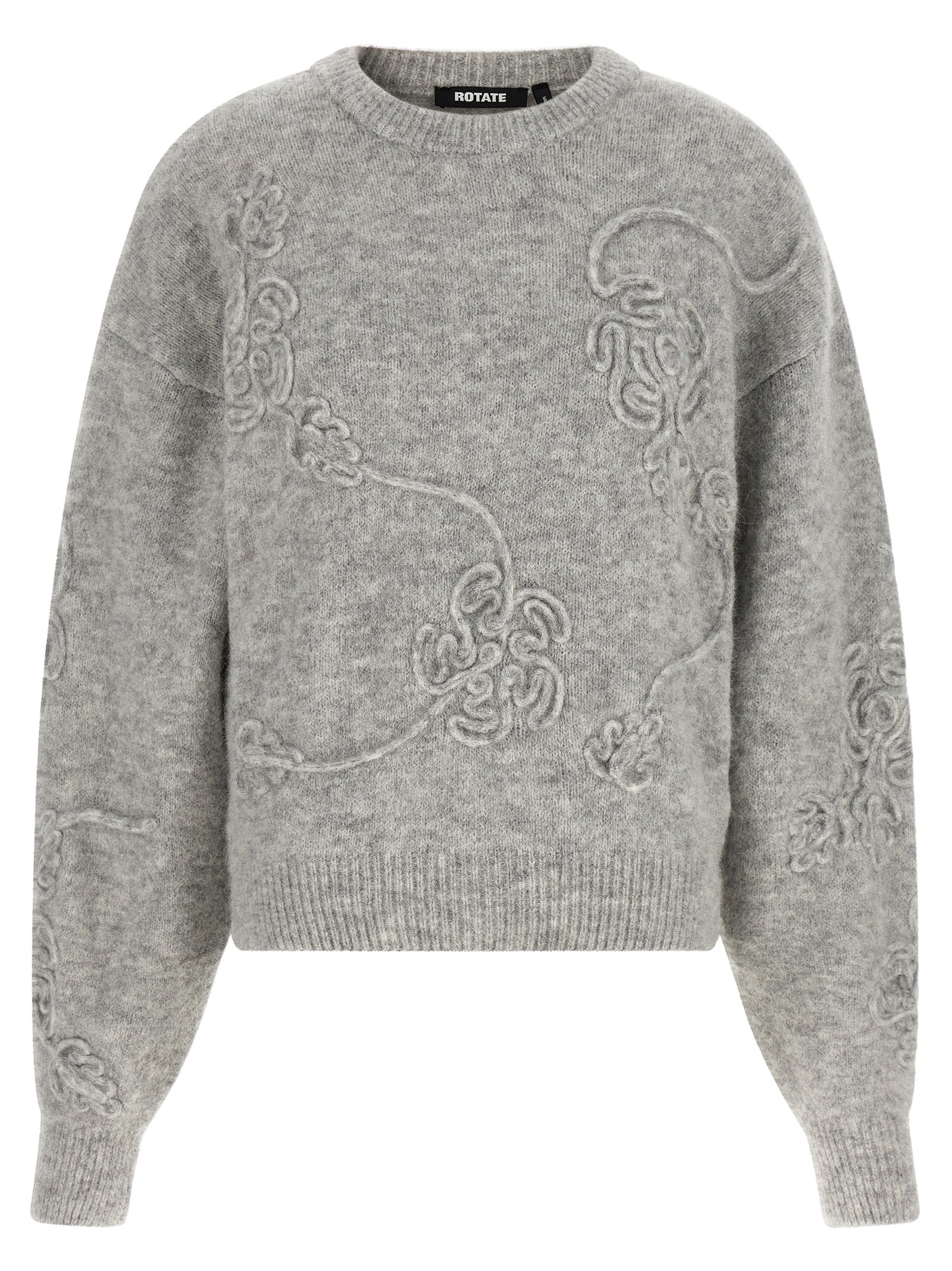 Cardigan by ROTATE BIRGER CHRISTENSEN for women in polyamide & alpaca wool gray, light-grey & floral features an crisp silhouette, showcasing a sophisticated and detail for a truly crisp finish.