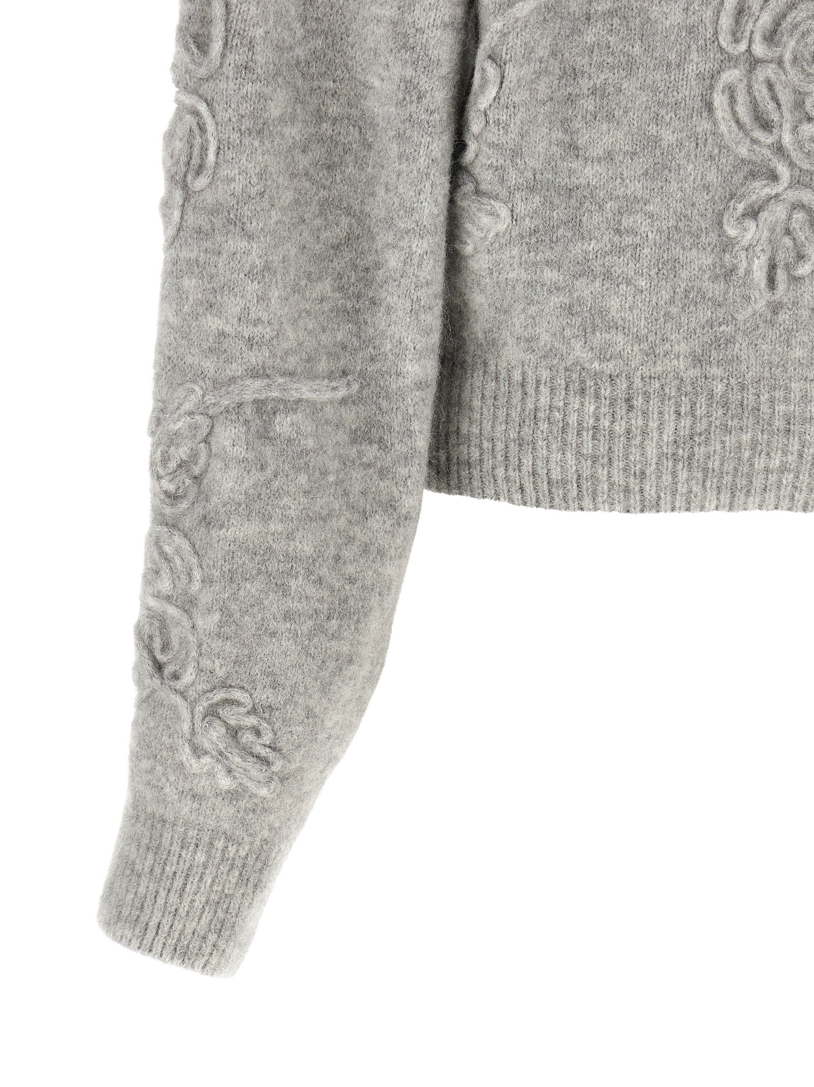 Cardigan by ROTATE BIRGER CHRISTENSEN for women in polyamide & alpaca wool gray, light-grey & floral features an crisp silhouette, showcasing a sophisticated and detail for a truly crisp finish.