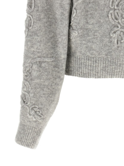 Cardigan by ROTATE BIRGER CHRISTENSEN for women in polyamide & alpaca wool gray, light-grey & floral features an crisp silhouette, showcasing a sophisticated and detail for a truly crisp finish.