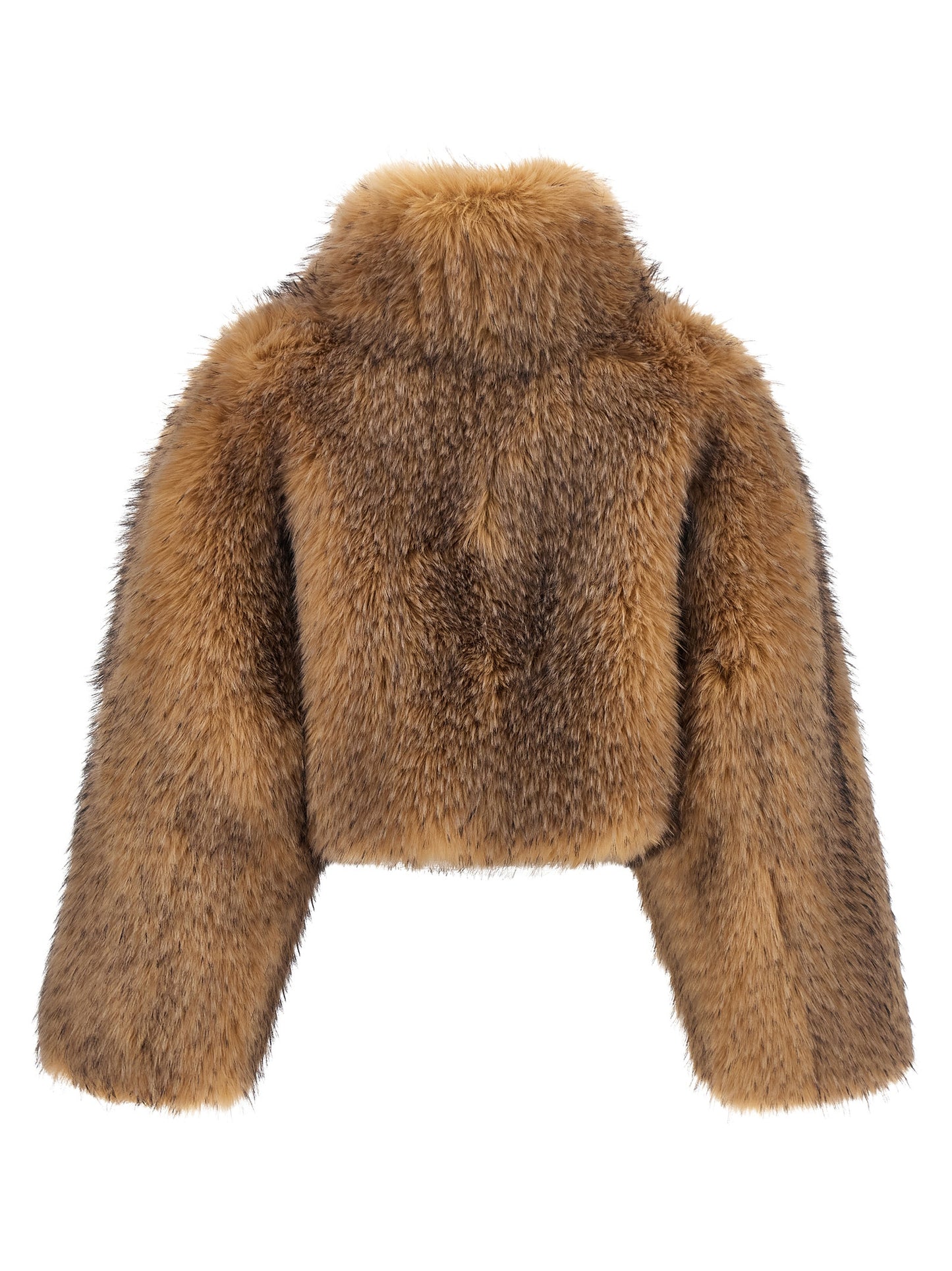 Overcoat by ROTATE BIRGER CHRISTENSEN for women in viscose polyester faux fur beige & brown features an voluminous silhouette, showcasing distinct and a voluminous for a truly voluminous aesthetic.