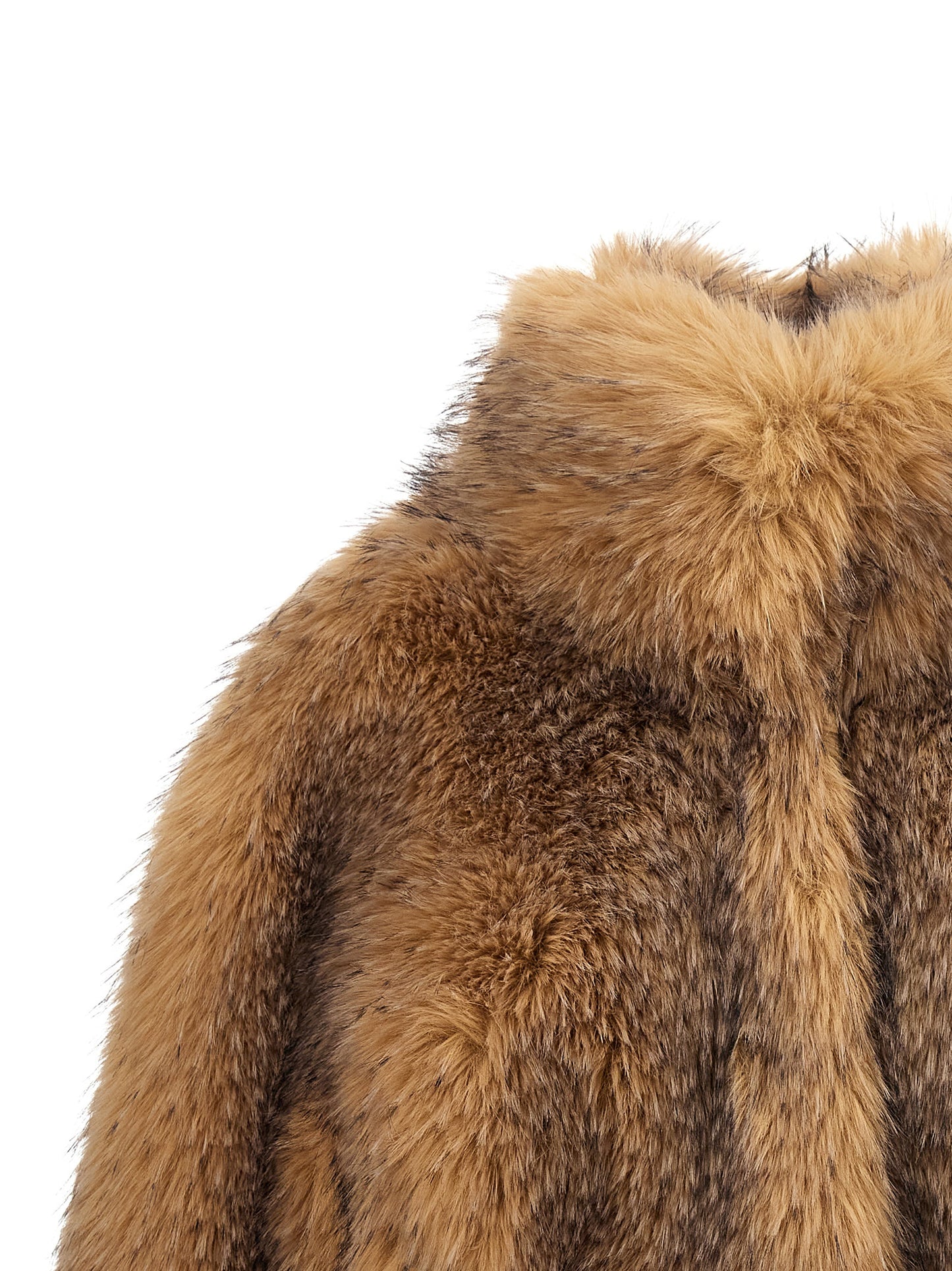 Overcoat by ROTATE BIRGER CHRISTENSEN for women in viscose polyester faux fur beige & brown features a cosy chic silhouette, artfully detailed with a sophisticated and premium for a cosy chic finish.