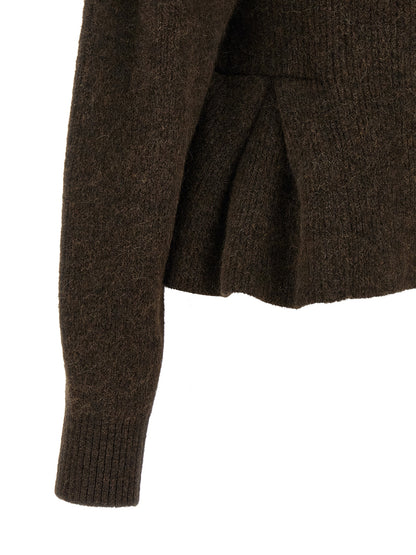 Cardigan by ROTATE BIRGER CHRISTENSEN for women in polyamide & alpaca wool brown features an impeccable silhouette, showcasing a sophisticated and detail for a truly impeccable finish.
