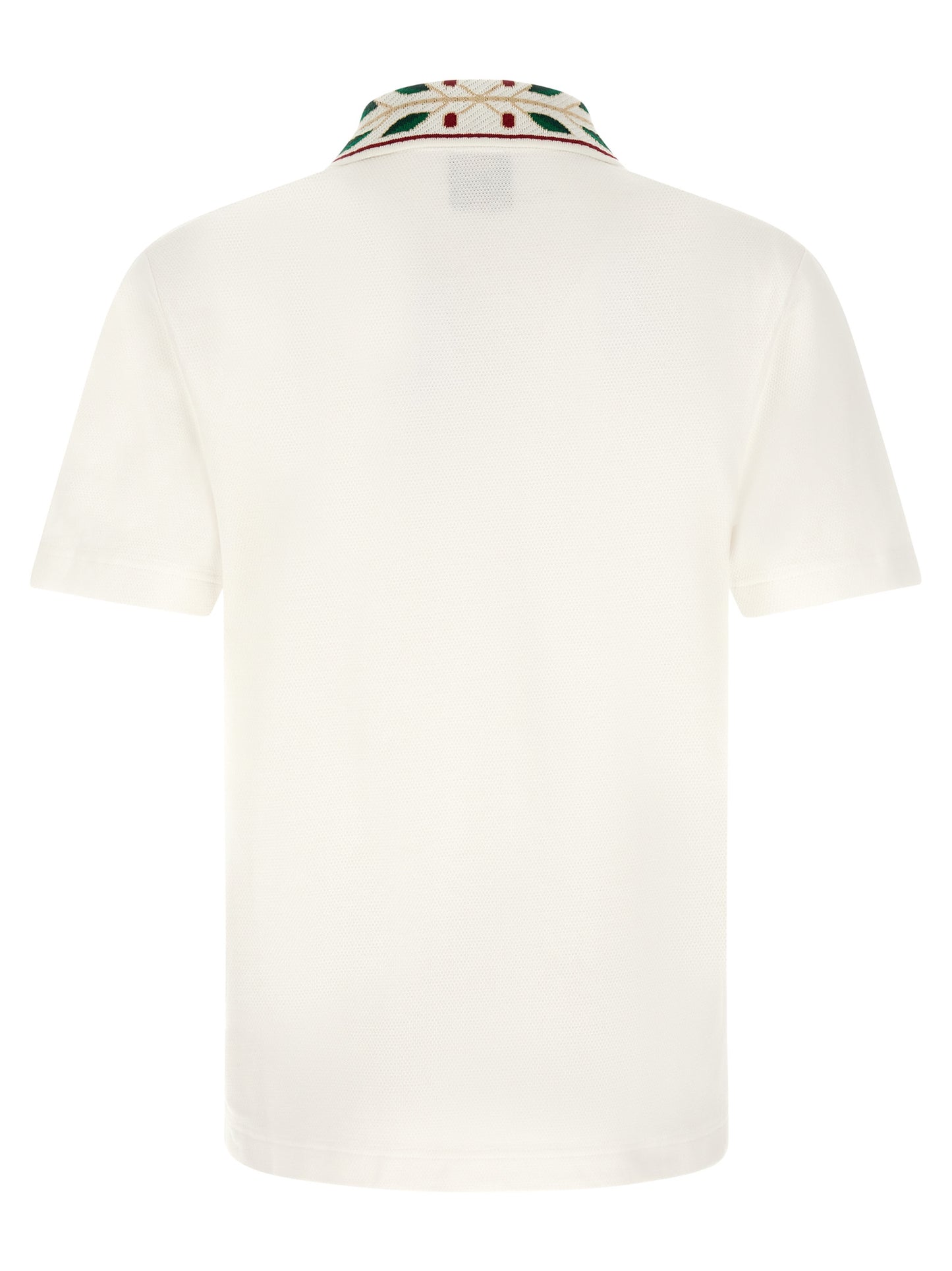 This Polo Shirt by Casablanca for men in organic cotton white & patterned presents a flawless silhouette, showcasing flawless detailing and a refined for a truly flawless aesthetic.