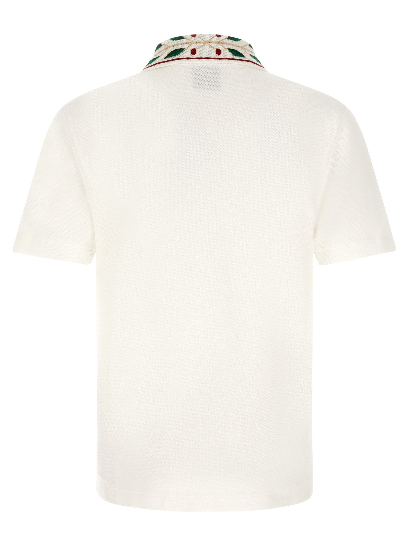 This Polo Shirt by Casablanca for men in organic cotton white & patterned presents a flawless silhouette, showcasing flawless detailing and a refined for a truly flawless aesthetic.
