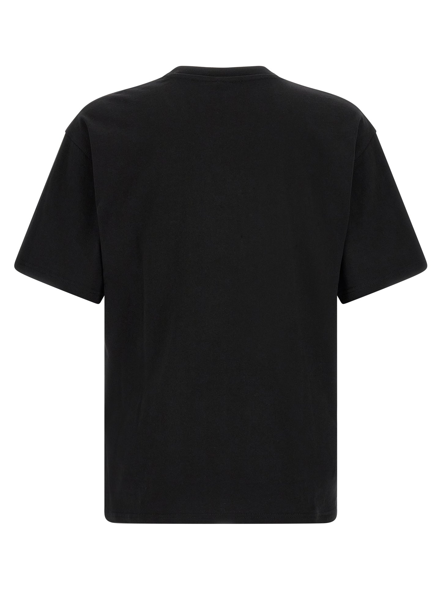 Activewear T-Shirt by Diesel for men in cotton black, red & jacquard features an ergonomic design with , highlighting a ergonomic length and ergonomic crew neckline for a high-performance look.