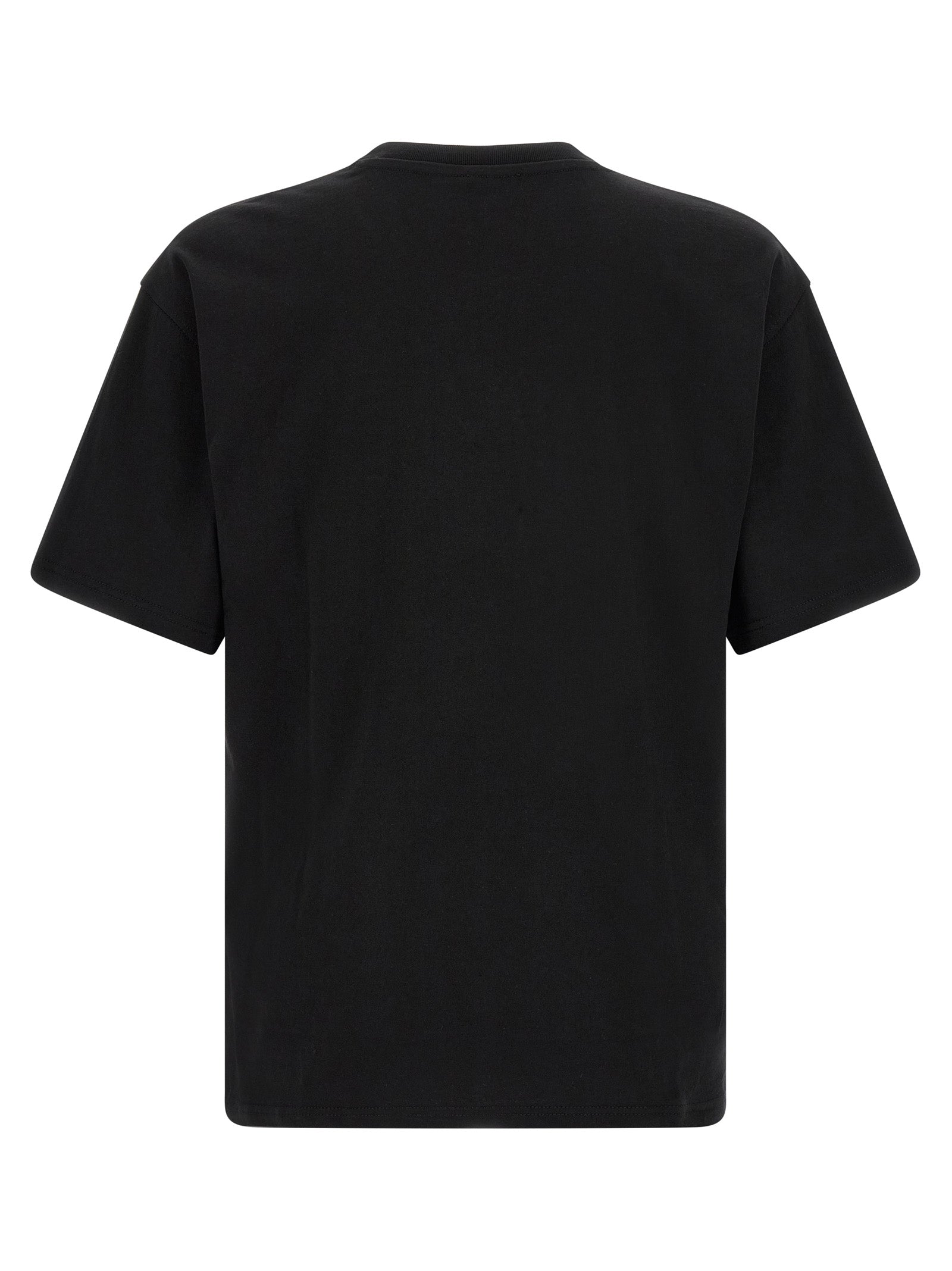 Activewear T-Shirt by Diesel for men in cotton black, red & jacquard features an ergonomic design with , highlighting a ergonomic length and ergonomic crew neckline for a high-performance look.