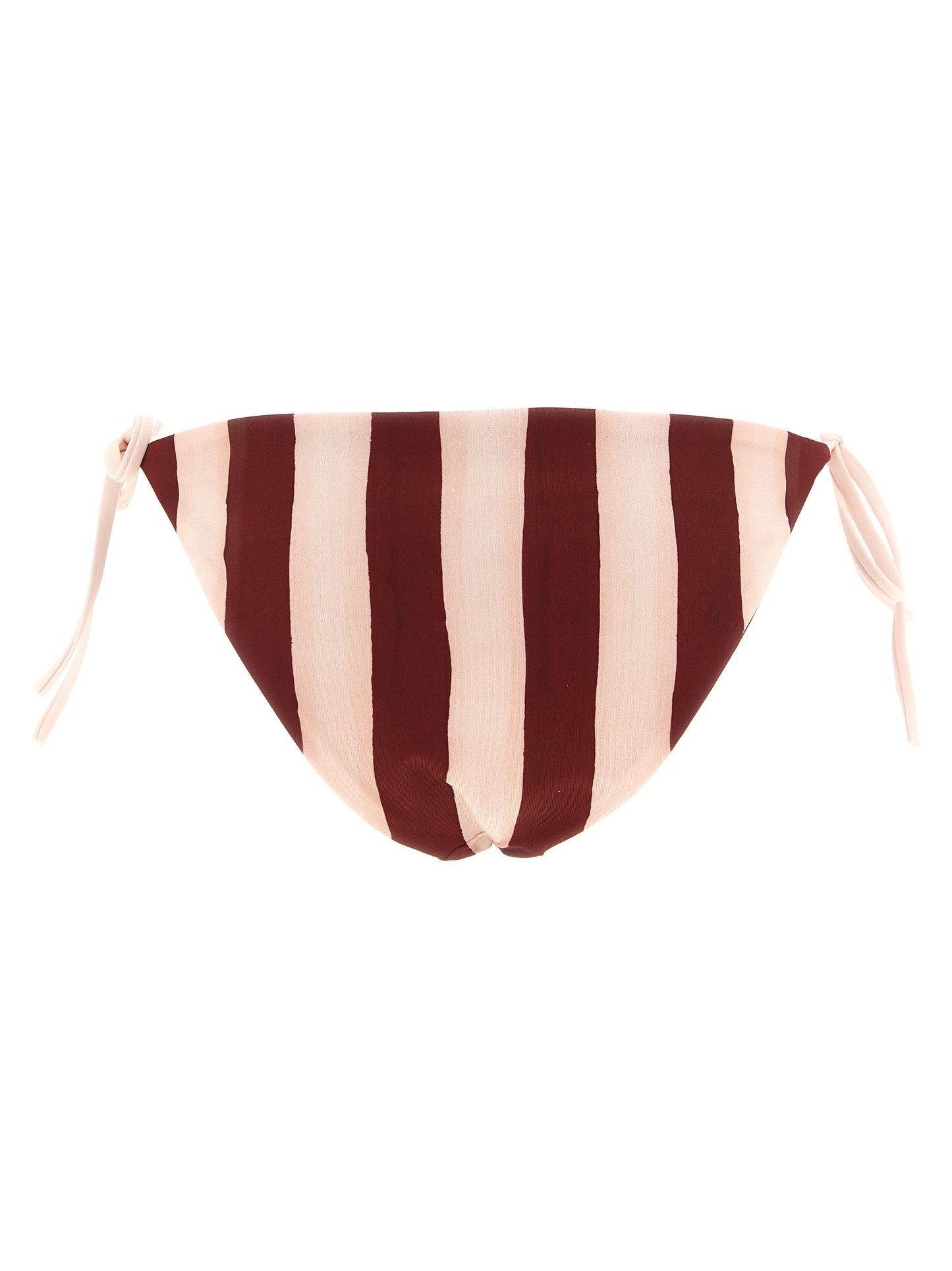Bikini by Fendi for women in stretch polyester and bordeaux, burgundy, pink & striped presents a sultry silhouette, artfully capturing the sophisticated aesthetic of Waves Women's Stretch Polyester Bikini with a sultry finish.