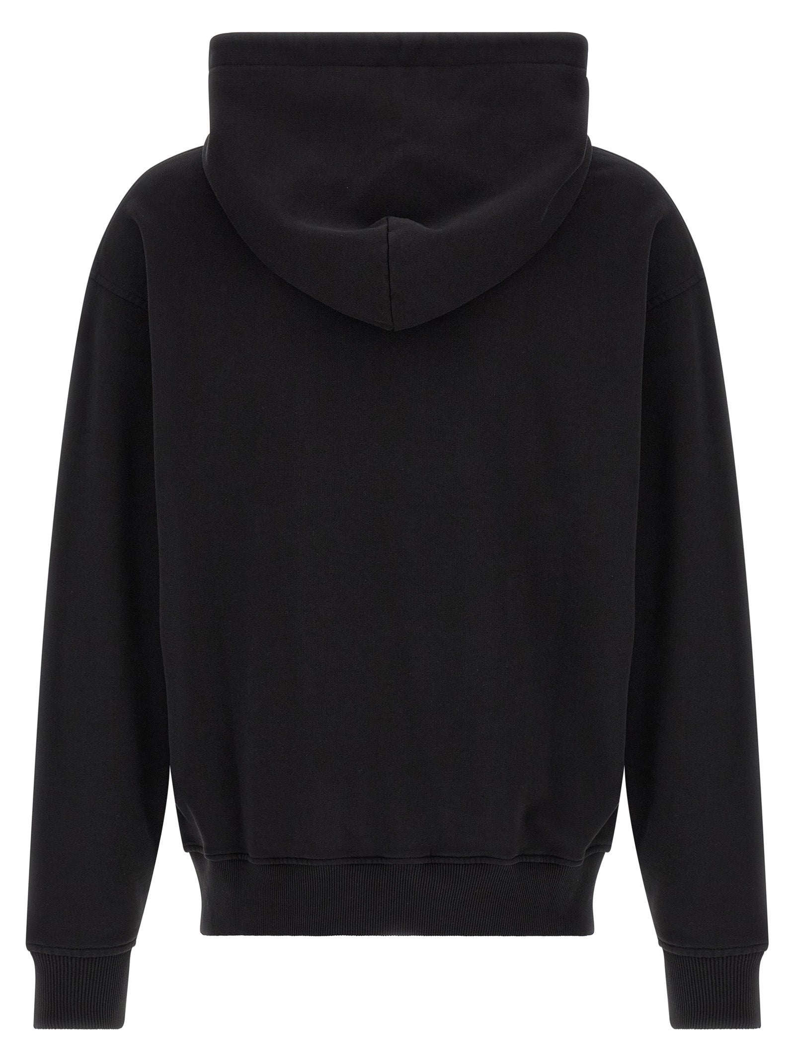 Sweatshirt Hoodie by Palm Angels for men in cotton black & signature features an avant-garde silhouette, showcasing a sophisticated hooded neckline and detail for a truly avant-garde finish.
