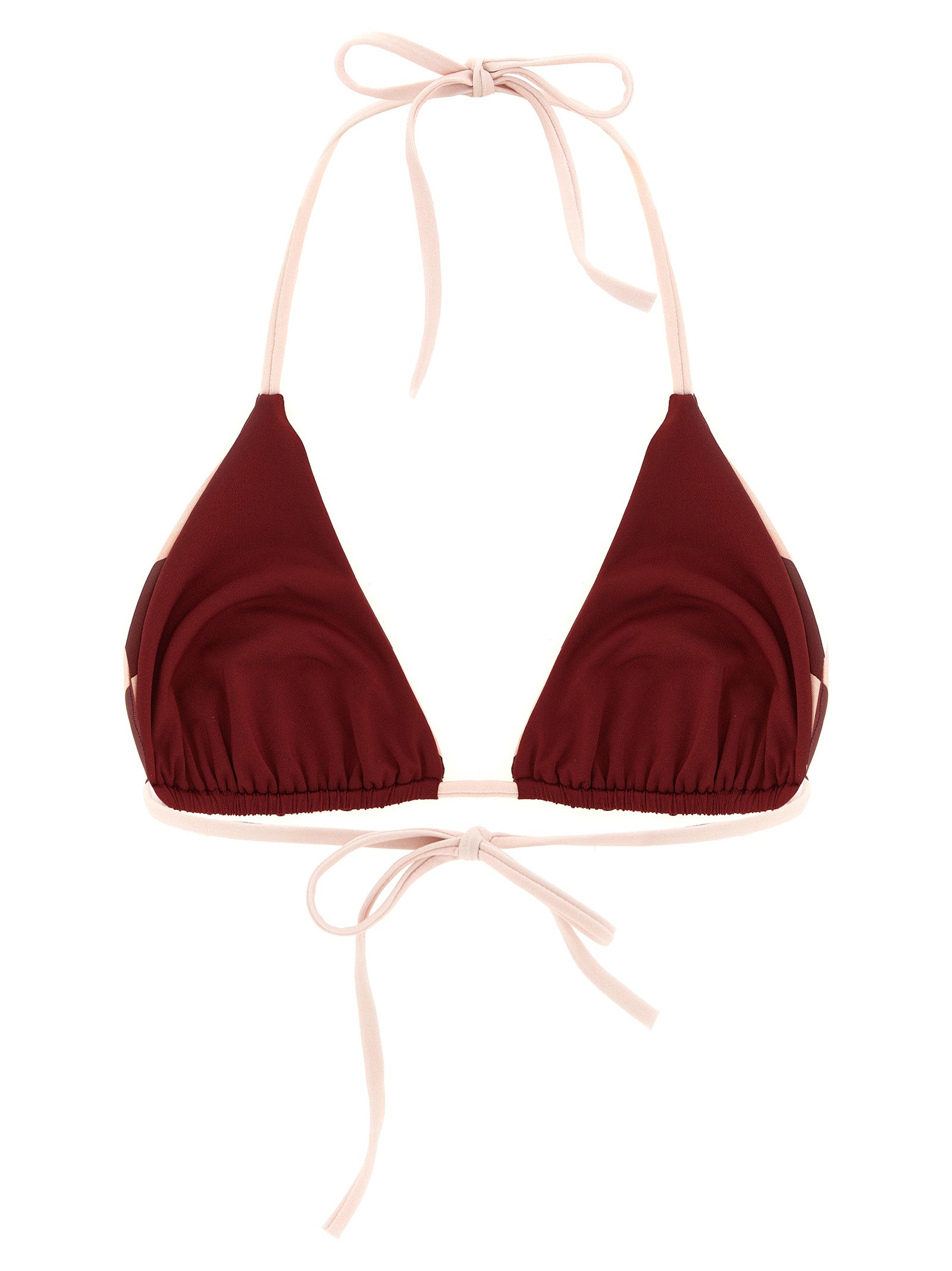 Swimwear Top by Fendi for women in stretch polyester bordeaux, burgundy, pink, patterned & striped features an magnificent design, beautifully defining the look of Women's Stretch Polyester Swimwear Top.