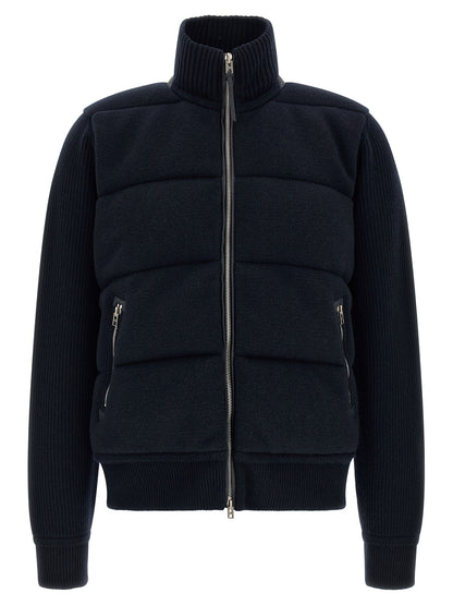 Overcoat by Tom Ford for men in virgin wool & leather blue features an satoral silhouette, showcasing a sophisticated and satoral pockets & insulated for a premium, timeless look.