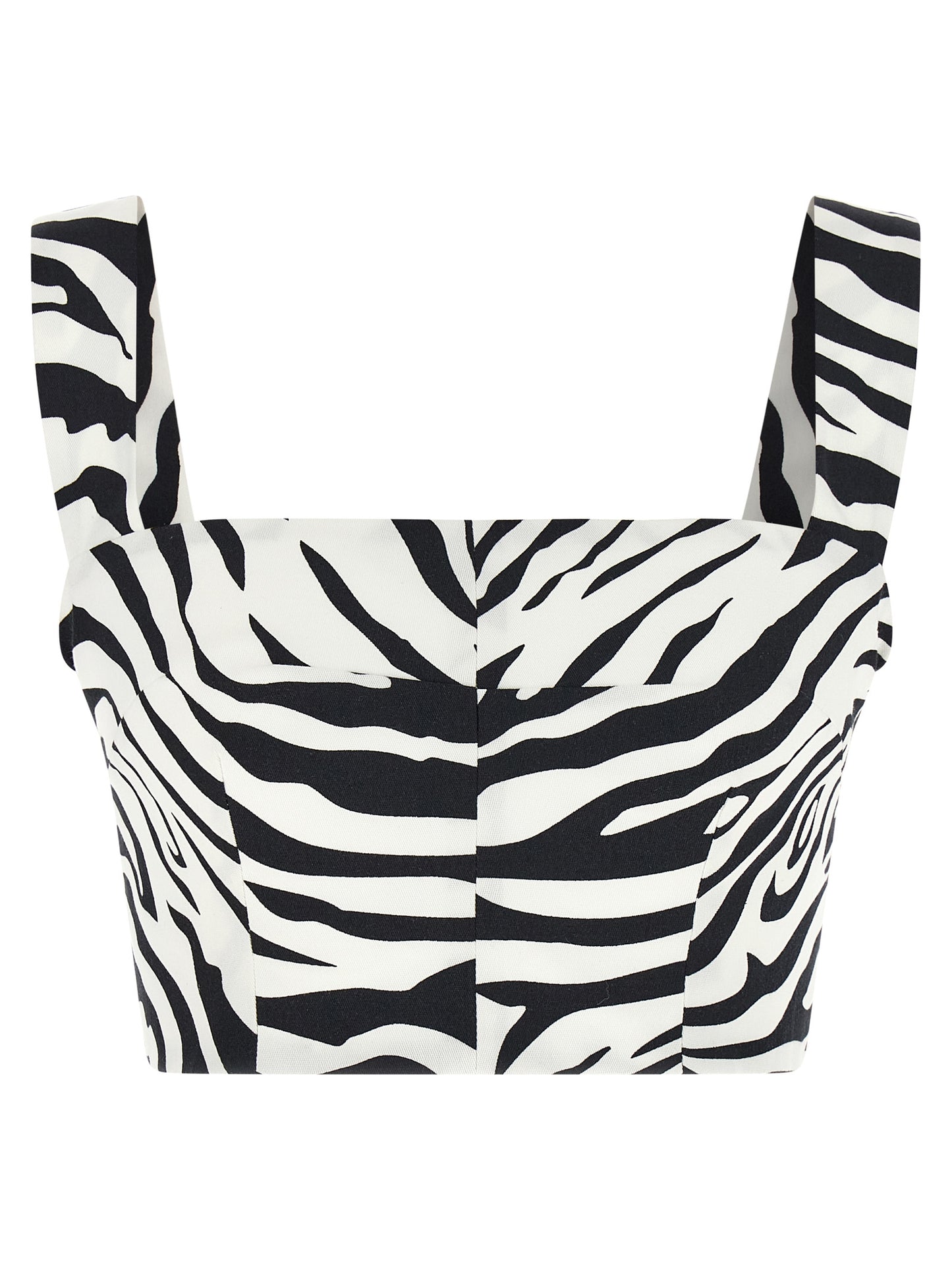 Tank Top by Dolce & Gabbana for women in stretch cotton bicolour, black, white, zebra & print showcases a sumptuous silhouette, artfully detailed with a sumptuous square neckline and sleeveless for a truly sumptuous finish.