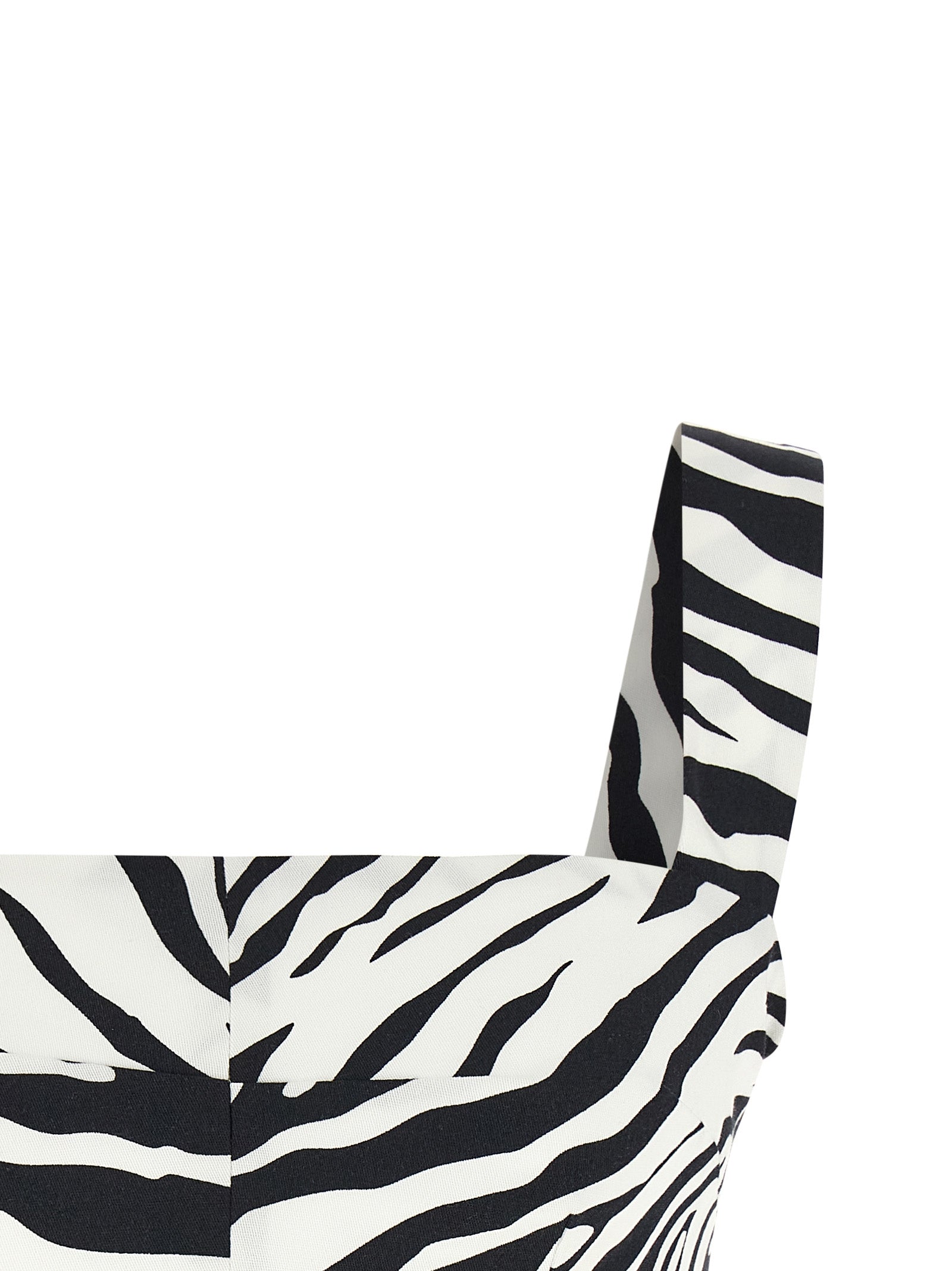 Tank Top by Dolce & Gabbana for women in stretch cotton bicolour, black, white, zebra & print showcases a meticulous silhouette, artfully finished with a meticulous and for a sophisticated, meticulous look.