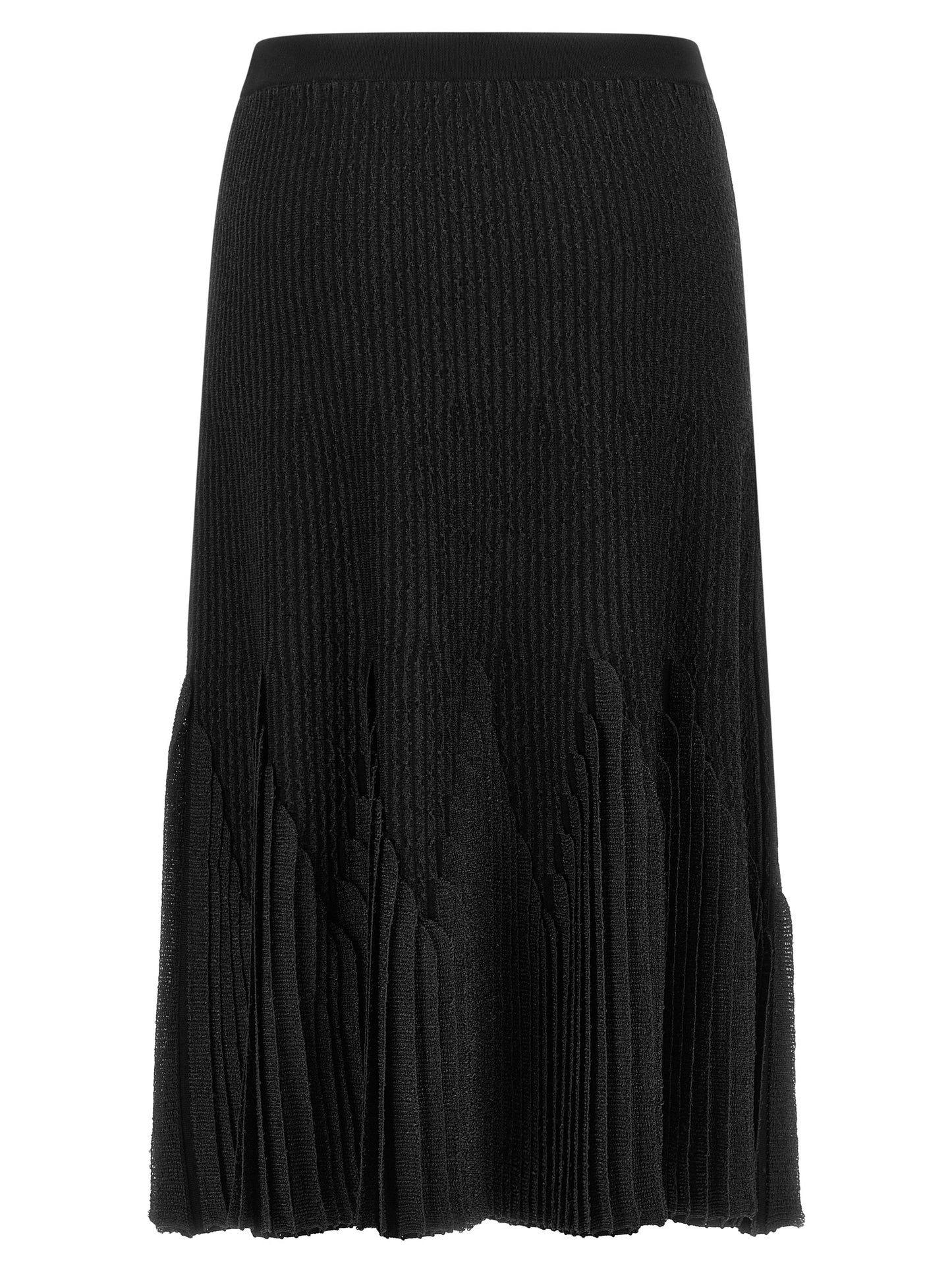 Skirt by Elisabetta Franchi for women in polyamide polyester viscose black & patterned features a captivating silhouette, showcasing the captivating Flow Women's Pleated Polyamide Polyester Viscose Skirt design with a sophisticated midi for a captivating look.