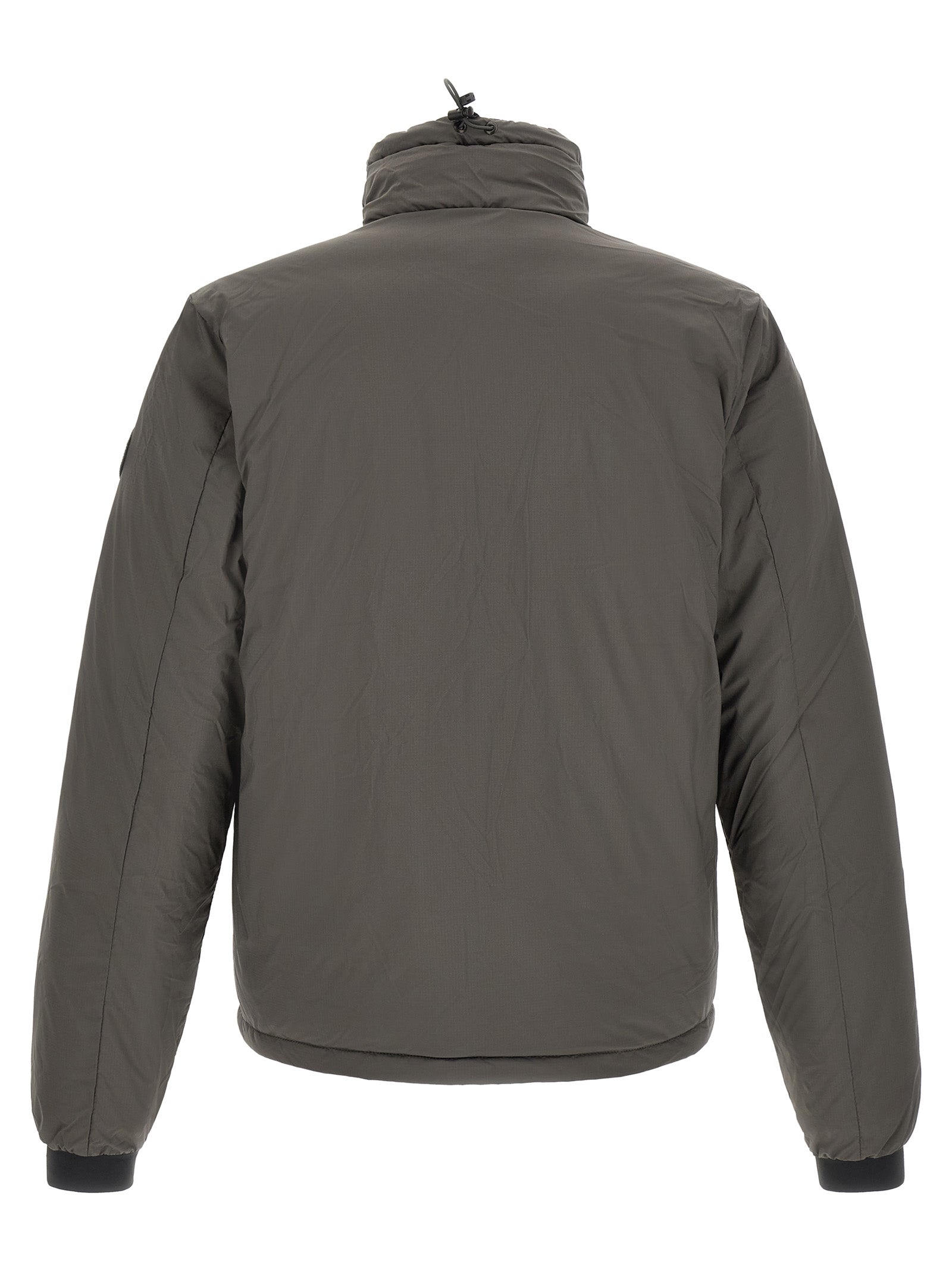 Overcoat by Canada Goose for men in polyamide bicolour, green & olive features an voluminous silhouette, showcasing distinct thermal, pockets & insulated and a voluminous for a truly voluminous aesthetic.