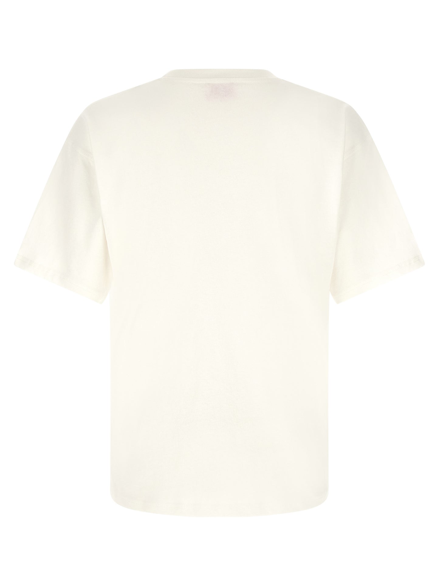 Activewear T-Shirt by Diesel for men in organic cotton cream, red, white & jacquard features an athletic silhouette with sleeves and a neckline, enhanced by high-performance .