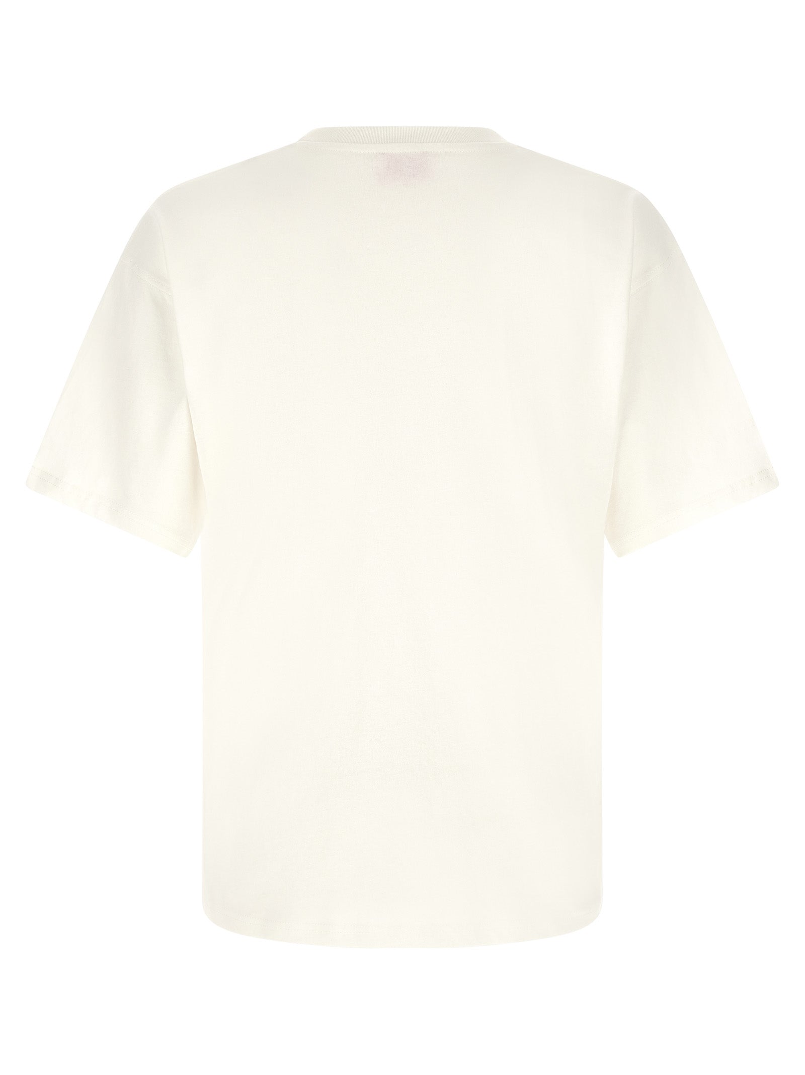 Activewear T-Shirt by Diesel for men in organic cotton cream, red, white & jacquard features an athletic silhouette with sleeves and a neckline, enhanced by high-performance .