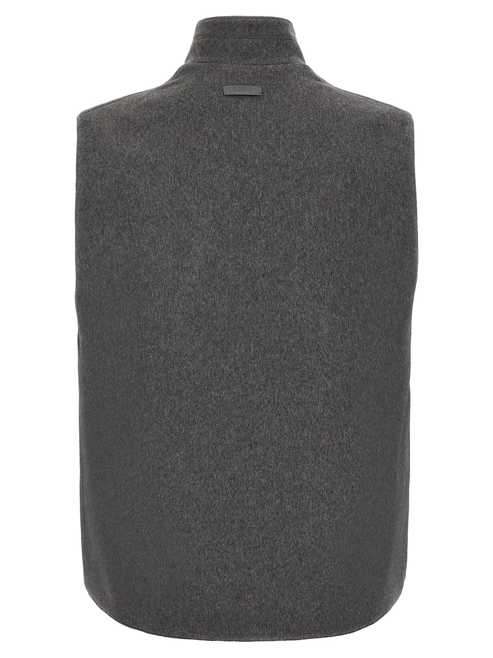 Vest by Lardini for men in cashmere virgin wool gray features a enviable silhouette, elegantly detailed with a enviable high-neck neckline and functional pockets for a enviable finish.