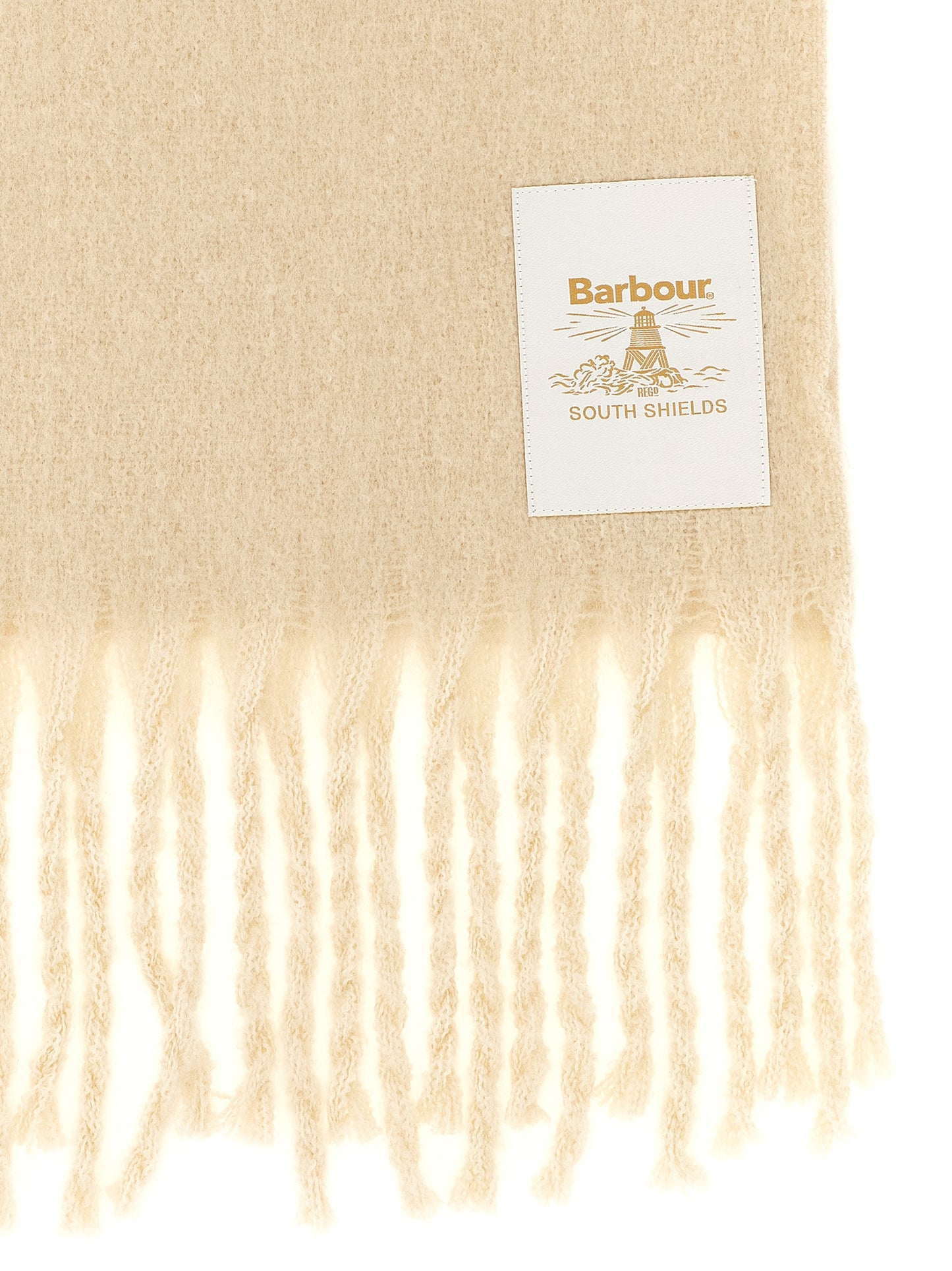 Scarf by Barbour for women in polyester white showcases a warm silhouette from the Polyester Scarf collection, offering a warm drape that exudes sophisticated luxury.