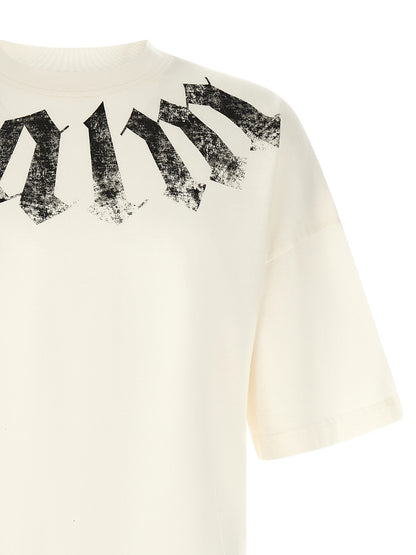 T-Shirt by Palm Angels for men in cotton cream & multicolor showcases a unassuming silhouette, artfully detailed with a refined crew neckline and unassuming for a sophisticated, contemporary look.