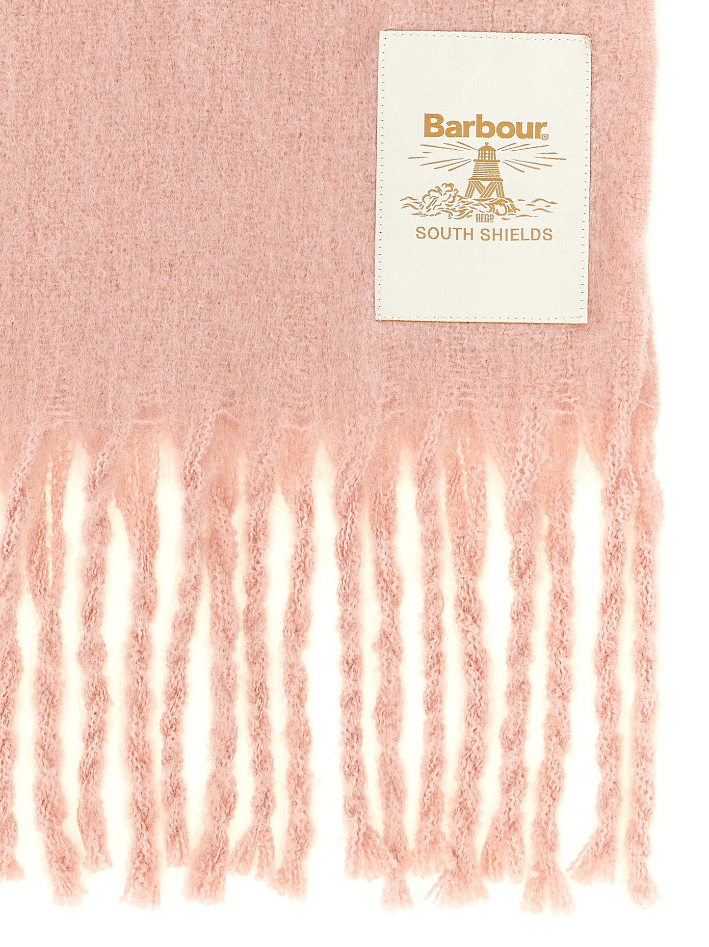 Scarf by Barbour for women in polyester multicolor, powder-pink & signature features a timeless silhouette, artfully capturing the essence of the timeless Polyester Scarf design for a sophisticated look.