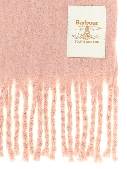 Scarf by Barbour for women in polyester multicolor, powder-pink & signature features a timeless silhouette, artfully capturing the essence of the timeless Polyester Scarf design for a sophisticated look.