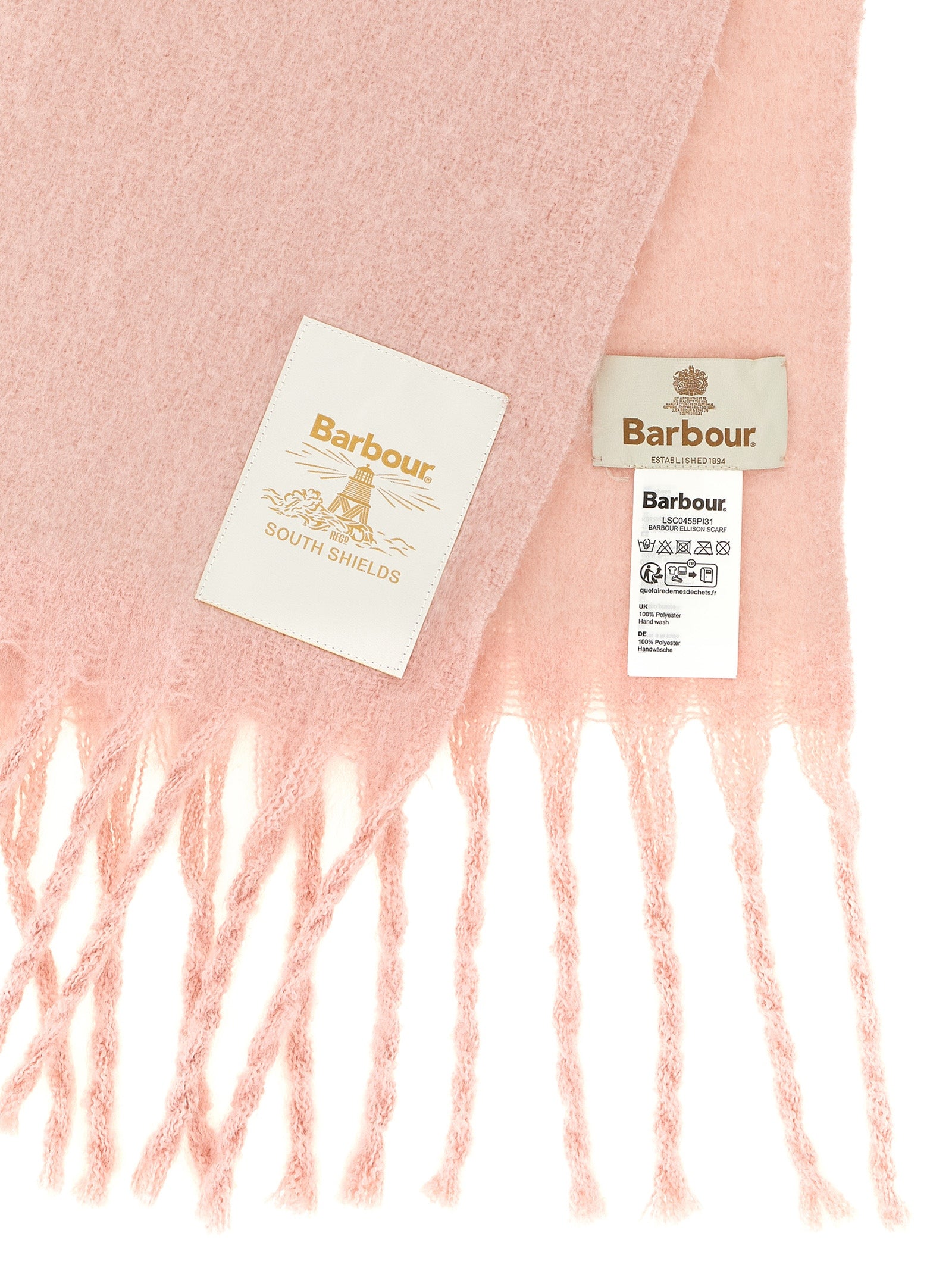 Scarf by Barbour for women in polyester multicolor, powder-pink & signature showcases a on trend silhouette, artfully capturing the on trend essence of the Polyester Scarf design with a sophisticated finish.