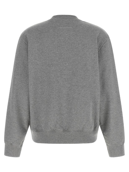 Activewear Sweatshirt by MM6 Maison Margiela for women in cotton gray, white, signature & print presents a ergonomic silhouette, showcasing a sophisticated and detailed with premium for a ergonomic finish.