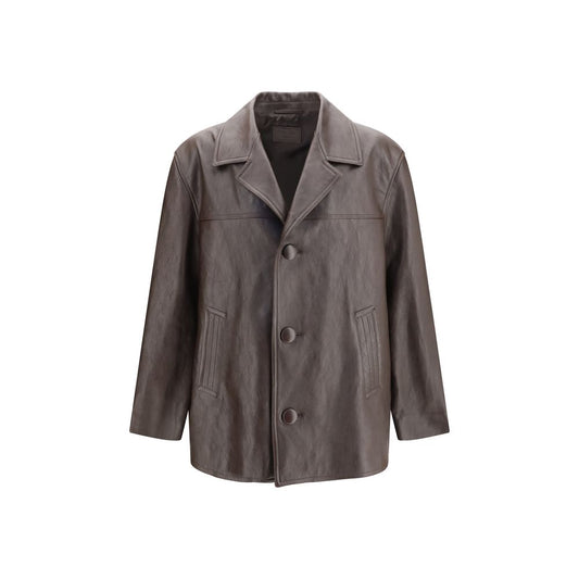 Jacket by Saint Laurent for men in satin wool & leather black & signature presents a authentic silhouette, artfully detailed with a authentic and functional pockets for a premium authentic finish.