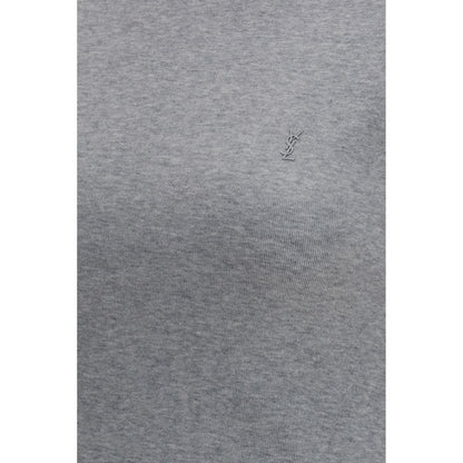 T-Shirt by Saint Laurent for women in cotton gray & signature features an on trend silhouette, perfectly showcasing a on trend and for an elevated aesthetic.
