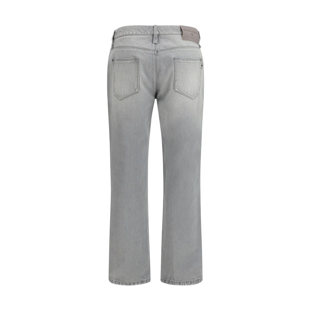 Jeans by Ermanno Scervino for women in cotton denim gray features a polished silhouette with a polished relaxed-fit, regular-fit & boyfriend, reaching a polished long and finished with a polished .