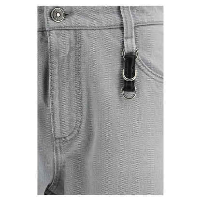 Jeans by Ermanno Scervino for women in cotton denim gray presents a tailored silhouette, showcasing a tailored relaxed-fit, regular-fit & boyfriend and long cut with a refined for a truly tailored aesthetic.