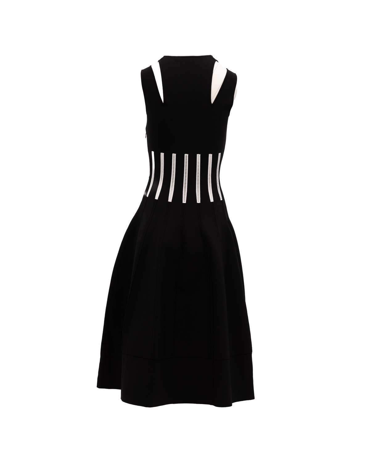 Alexander McQueen Women's Cocktail Viscose Polyester & Polyamide Dress - Black White