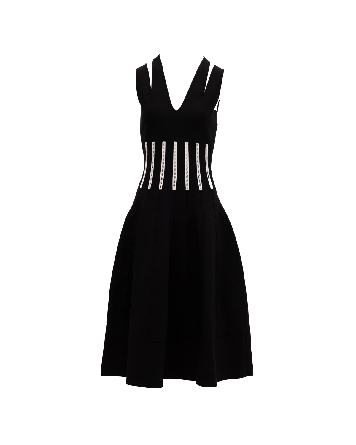 Alexander McQueen Women's Cocktail Viscose Polyester & Polyamide Dress - Black White